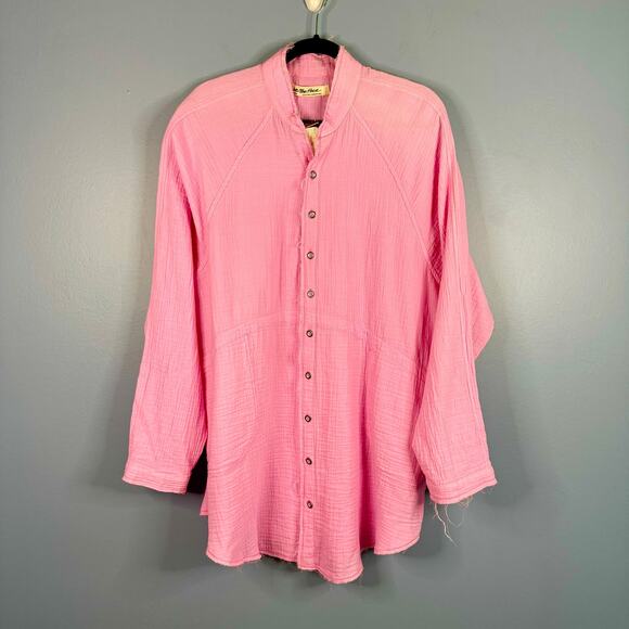 FREE PEOPLE We The Free Summer Daydream Buttondown L NWT - Picture 8 of 8